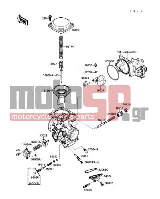KAWASAKI - VULCAN 88 1991 - Κινητήρας/Κιβώτιο Ταχυτήτων - Carburetor Parts - 92063-1116 - JET-MAIN,#108
