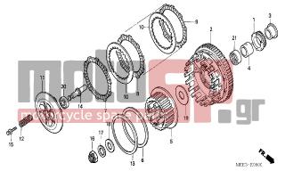 HONDA - CBR600RR (ED) 2006 - Engine/Transmission - CLUTCH - 22118-MEE-000 - GUIDE B, CLUTCH OUTER (2MM HOLE)