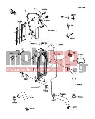 KAWASAKI - BIG WHEEL 1990 - Engine/Transmission - Radiator - 92002-1461 - BOLT,6X16