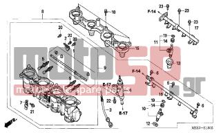 HONDA - CBR600RR (ED) 2006 - Engine/Transmission - THROTTLE BODY (CBR600RR5/6) - 93892-0501210 - SCREW-WASHER, 5X12