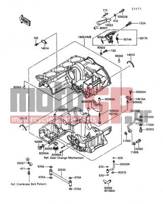 KAWASAKI - CONCOURS 1990 - Engine/Transmission - Crankcase