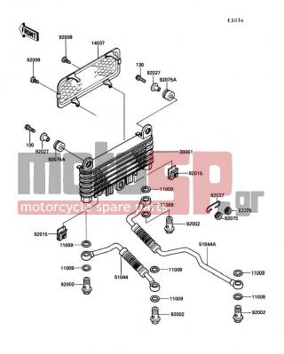 KAWASAKI - CONCOURS 1990 - Engine/Transmission - Oil Cooler