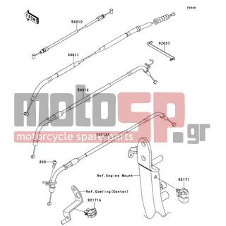 KAWASAKI - Z1000 (CANADIAN) 2013 -  - Cables - 54011-0105 - CABLE-CLUTCH