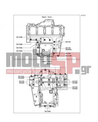 KAWASAKI - Z1000 (CANADIAN) 2013 - Κινητήρας/Κιβώτιο Ταχυτήτων - Crankcase Bolt Pattern