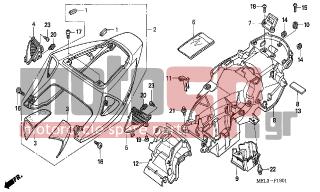 HONDA - CBR1000RR (ED) 2007 - Body Parts - SEAT COWL (CBR1000RR6-7) - 80105-MEL-D30 - FENDER COMP. B, RR.