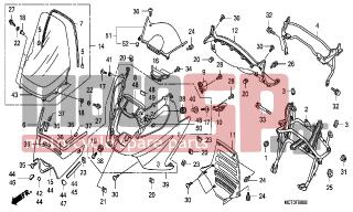 HONDA - FJS600A (ED) ABS Silver Wing 2003 - Body Parts - FRONT COVER - 64310-MCT-770 - MAT C, SHOCK ABSORBER