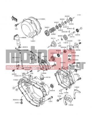 KAWASAKI - KDX200 1990 - Engine/Transmission - Engine Cover - 11009-1997 - GASKET,GENERATOR COVER