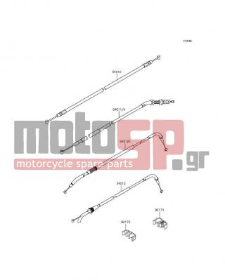 KAWASAKI - ZR800 (EUROPEAN) 2013 -  - Cables - 54012-0582 - CABLE-THROTTLE,OPENING