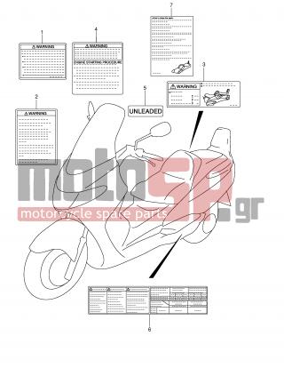 SUZUKI - AN250 (E2) Burgman 2001 - Body Parts - LABEL (MODEL K1/K2) - 99011-14F54-01A - MANUAL, OWNER'S (ENGLISH)