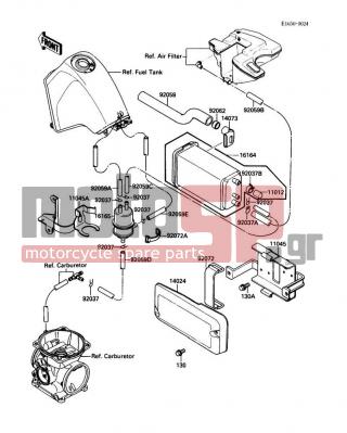 KAWASAKI - KLR650 1990 - Engine/Transmission - Canister - 92062-1070 - NOZZLE,CANISTER
