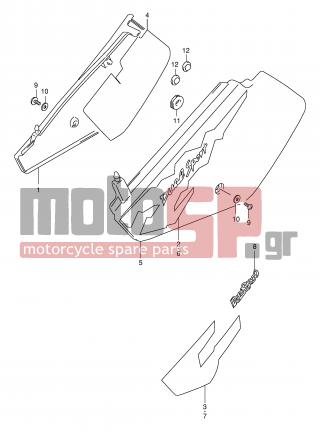 SUZUKI - DR350SE X (E2) 1999 - Body Parts - FRAME COVER (MODEL V/W) -  - SCREW 