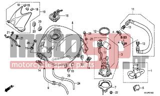 HONDA - CBR250R (ED) ABS   2011 - Body Parts - FUEL TANK - 17577-KSS-B31 - RETAINER (GRAY) (TOKAI)