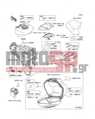 KAWASAKI - CONCOURS® 14 ABS 2012 - Body Parts - Labels - 56071-0173 - LABEL-WARNING,SADDLEBAG