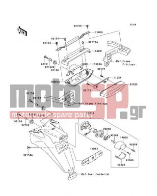 KAWASAKI - CONCOURS® 14 ABS 2012 -  - Taillight(s) - 11053-0400 - BRACKET,LICENSE