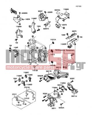 KAWASAKI - NINJA® 750R 1990 -  - Electro Bracket - 92002-1334 - BOLT,SOCKET,8X22