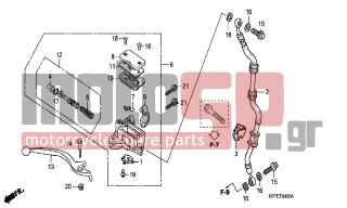 HONDA - CBR125R (ED) 2004 - Brakes - FR. BRAKE MASTER CYLINDER - 93600-040121G - SCREW, FLAT, 4X12
