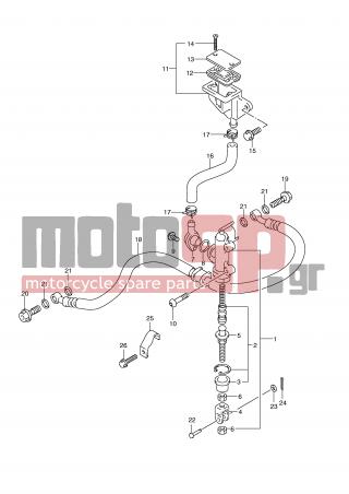 SUZUKI - GSX-R1000 (E2) 2001 - Brakes - REAR MASTER CYLINDER - 02112-7412A-000 - SCREW