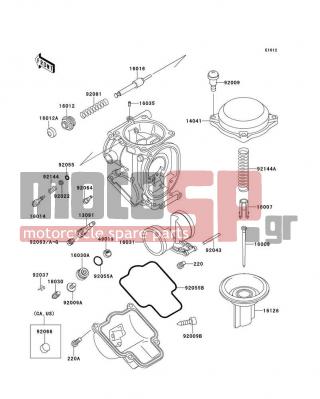 KAWASAKI - NINJA® ZX™-6 1990 - Κινητήρας/Κιβώτιο Ταχυτήτων - Carburetor Parts - 49019-3707 - FILTER-FUEL,STRAINER