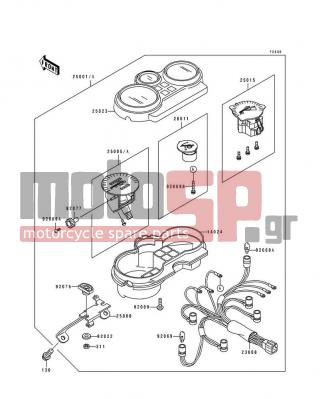 KAWASAKI - TENGAI 1990 -  - Meter - 92075-1581 - DAMPER,METER BRACKET