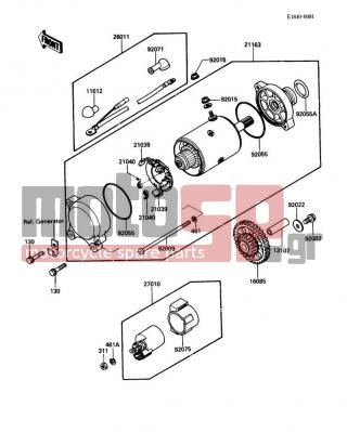 KAWASAKI - VOYAGER XII 1990 -  - Starter Motor - 92015-1476 - NUT,STARTER MOTOR