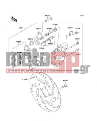 KAWASAKI - EDGE VR 2012 -  - Front Brake - 92144-1847 - SPRING,PAD