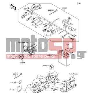 KAWASAKI - EDGE VR 2012 -  - Chassis Electrical Equipment - 92072-1293 - BAND,L=140