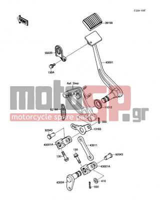 KAWASAKI - VULCAN 88 1990 -  - Brake Pedal - 43001-1223 - LEVER-BRAKE,LINK