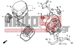 HONDA - VTR1000F (ED) 2002 - Engine/Transmission - AIR CLEANER - 93903-25480- - SCREW, TAPPING, 5X20