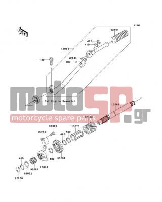 KAWASAKI - EDGE VR 2012 - Engine/Transmission - Kickstarter Mechanism - 13206-1006 - GUIDE-KICK