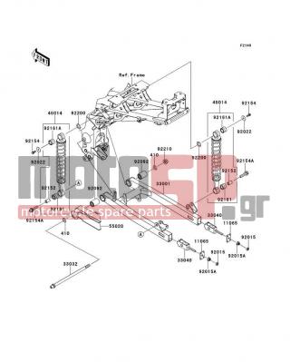 KAWASAKI - EDGE VR 2012 -  - Swingarm/Shock Absorber - 92161-1263 - DAMPER,SHOCKABSORBER