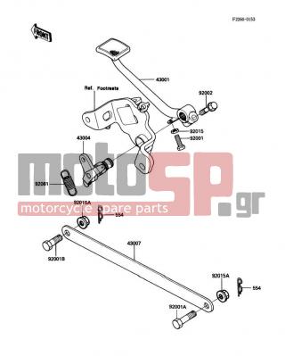 KAWASAKI - 454 LTD 1989 -  - Brake Pedal/Torque Link - 92001-1519 - BOLT,10X37