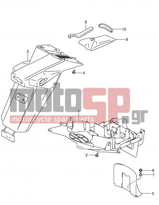 SUZUKI - SV650 (E2) 2003 - Body Parts - REAR FENDER (MODEL K3) - 63111-16G00-291 - FENDER, REAR, FRONT (BLACK)