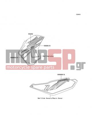KAWASAKI - KLR™650 2012 - Body Parts - Decals(Graystone)(EBF/ECF) - 56069-0860 - PATTERN,SIDE COVER,RH
