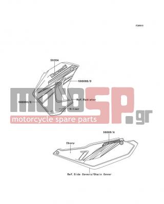 KAWASAKI - KLR™650 2012 - Body Parts - Decals(Red)(ECF) - 56069-1900 - PATTERN,SHROUD,LWR,LH