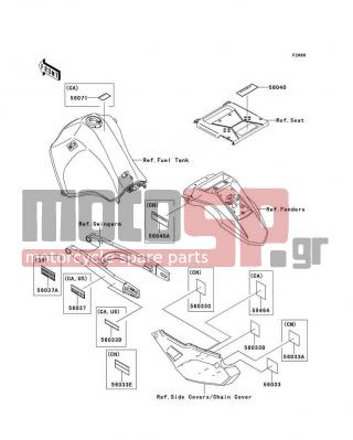 KAWASAKI - KLR™650 2012 - Body Parts - Labels(EBF/ECF) - 56033-0376 - LABEL-MANUAL,CHAIN