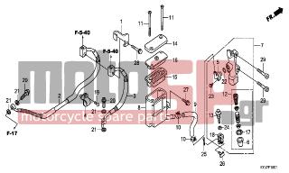 HONDA - CBR250R (ED) ABS   2011 - Brakes - REAR BRAKE MASTER CYLINDER (CBR250RA) - 43310-KYJ-911 - HOSE COMP. A, RR. BRAKE
