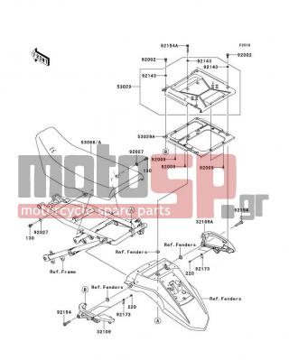 KAWASAKI - KLR™650 2012 - Body Parts - Seat - 92173-0210 - CLAMP