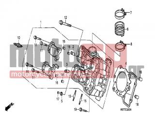 HONDA - XL1000VA (ED)-ABS Varadero 2009 - Engine/Transmission - FRONT CYLINDER HEAD - 94301-12200- - DOWEL PIN, 12X20