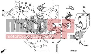 HONDA - CBR125RW (ED) 2007 - Body Parts - FUEL TANK( CBR125RW7/RW9/R WA) - 17520-KTY-D30ZD - TANK SET, FUEL (WL) *TYPE4*