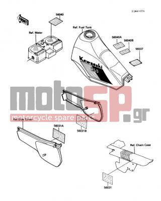 KAWASAKI - KLR250 1989 - Body Parts - Labels - 56037-1295 - LABEL-SPECIFICATION,TIRE&LOAD