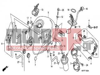 HONDA - CBF125M (ED) 2009 - Body Parts - FUEL TANK - 17614-KR3-000 - COLLAR, FUEL TANK MOUNTING