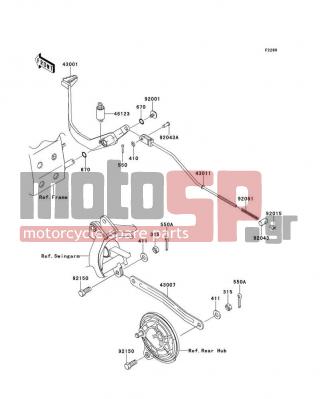 KAWASAKI - KLX®110L 2012 -  - Brake Pedal - 92043-1542 - PIN,6X12.8