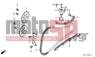HONDA - FJS600 (ED) Silver Wing 2001 - Engine/Transmission - CAM CHAIN/TENSIONER - 14620-MCT-000 - GUIDE A, CAM CHAIN