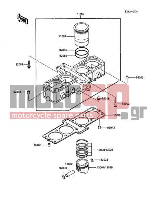 KAWASAKI - NINJA® 600R 1989 - Κινητήρας/Κιβώτιο Ταχυτήτων - Cylinder/Piston(s) - 92015-1384 - NUT,CAP,6MM