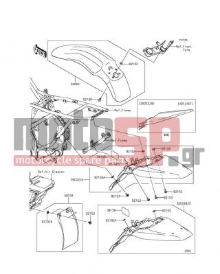 KAWASAKI - KLX®140 2012 - Body Parts - Fenders - 35019-0058 - FLAP,RR FENDER,FR