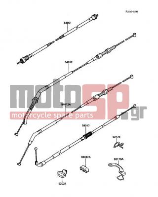 KAWASAKI - NINJA® ZX™-10 1989 -  - Cables - 92037-1459 - CLAMP,CABLE