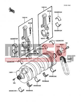 KAWASAKI - NINJA® ZX™-10 1989 - Engine/Transmission - Crankshaft - 13251-1085-LL - ROD-ASSY-CONNECTING,L