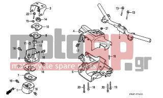 HONDA - C50 (GR) 1996 - Frame - HANDLE PIPE/HANDLE COVER (C50SP/C50ST) - 53110-GB0-931ZM - COVER, HANDLE UPPER *NH138*
