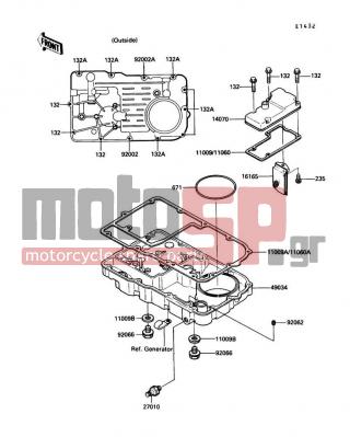 KAWASAKI - VOYAGER XII 1989 - Engine/Transmission - Breather Body/Oil Pan - 27010-1155 - SWITCH,OIL PRESSURE
