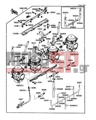 KAWASAKI - VOYAGER XII 1989 - Κινητήρας/Κιβώτιο Ταχυτήτων - Carburetor - 223C0510 - SCREW-PAN-WS-CROS